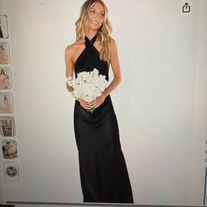 Amazon Black Backless Halter Dress